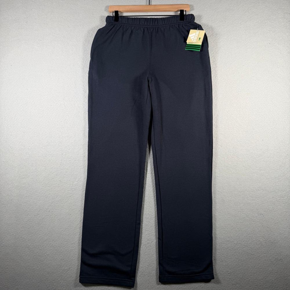 Vintage Adidas Women Navy Blue Fleece Sweatpants ATG001 Size M NWT Y2K